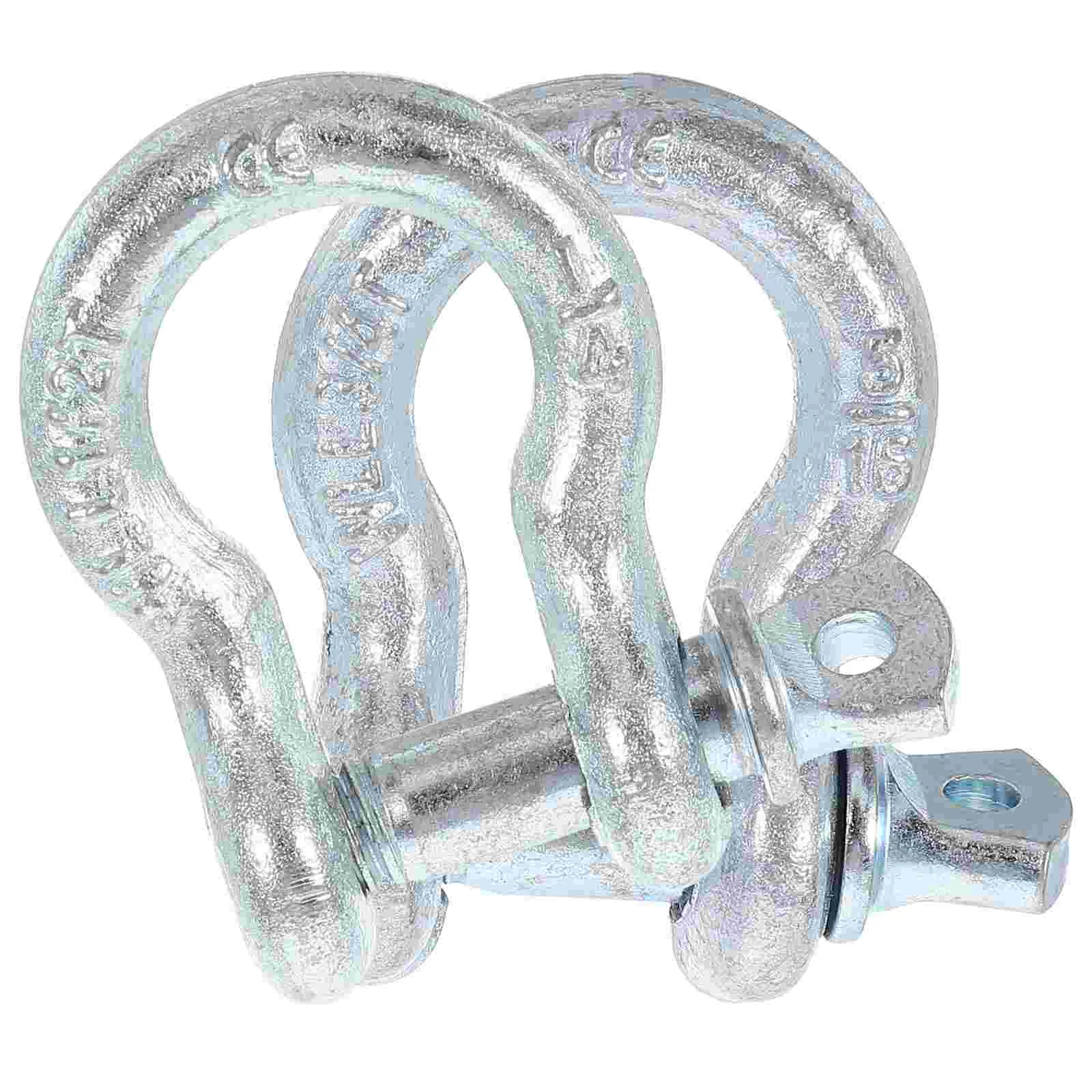 Durable Shackles Hooks 2 Pcs Lifting Equipment Material Handling Tools Anchor Shackle Tow Rings Crane Accessories D Rings Heavy