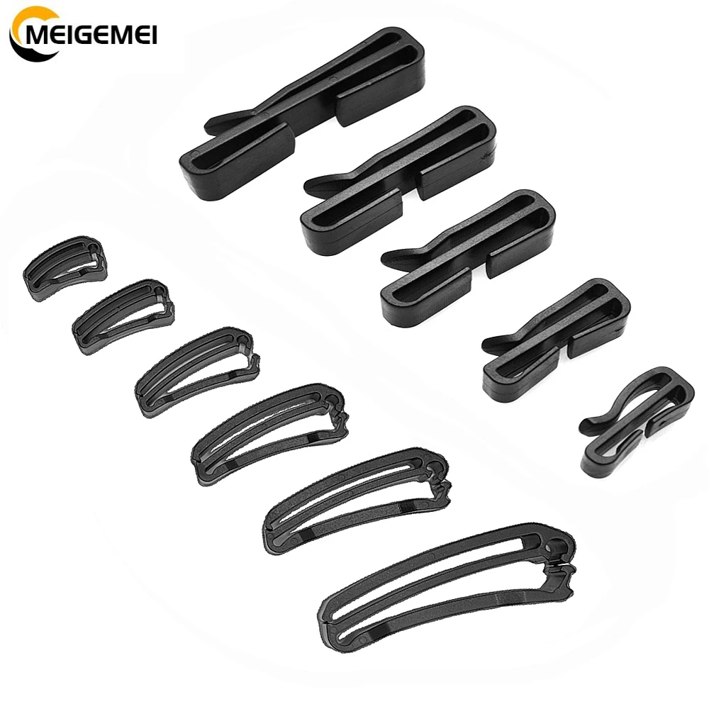 10 Pcs/Pack Quick Slip Keeper Buckle End Clip Slider Black For Molle  Tactical Backpack Adjusting Strap Webbing 15-50mm - AliExpress