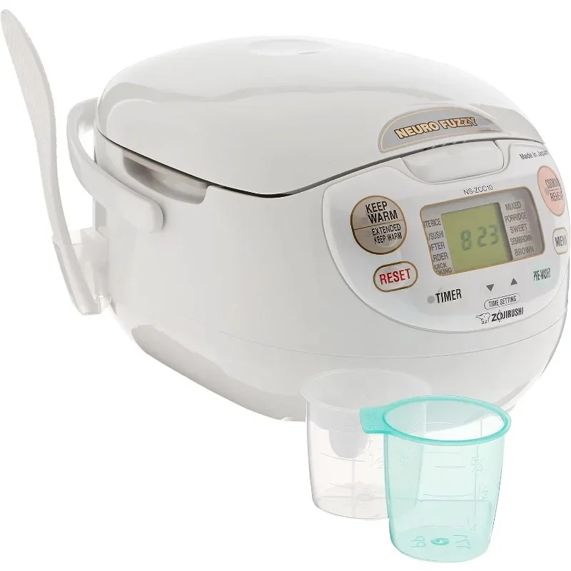 

Zojirushi NS-ZCC10 Neuro Fuzzy Cooker, 5.5-Cup uncooked rice / 1L, White