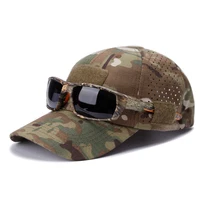 1/2pcs New Men Camouflage Baseball Cap Breathable Sunscreen Hat Outdoor Sports Hunting Hiking Camping Beach Fishing Sun Hat 1