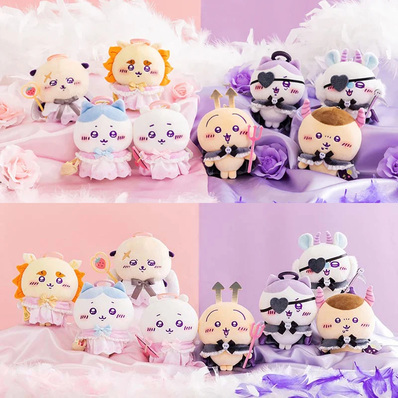 

Chiikawa Cute Plush Angel Doll Keychain Pendant Kawaii Fluffy Soft Stuffed Devil Toy Schoolbag Decoration Adorkable Holiday Gift