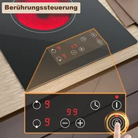 KICHPOWER 2 plaques avec prise de cuisson en céramique et verre à commande tactile 3