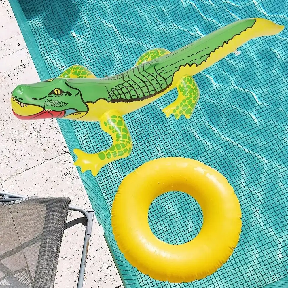 2pcs PVC Inflatable Crocodile Game Alligator Balloon Floating Playing Inflatable Floating Water Toys Crocodile Funny