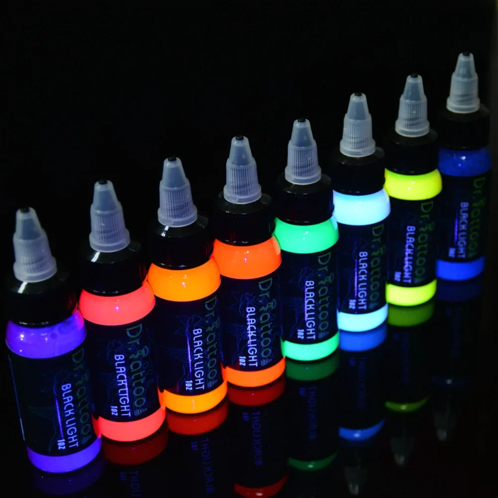 Fluorescent Tattoo Inks Professional Permanent Makeup Body Microblading Easy Coloring Purple Light Pigment 15/30ML tattoo ink tattoo ink pigment tattoo ink kit