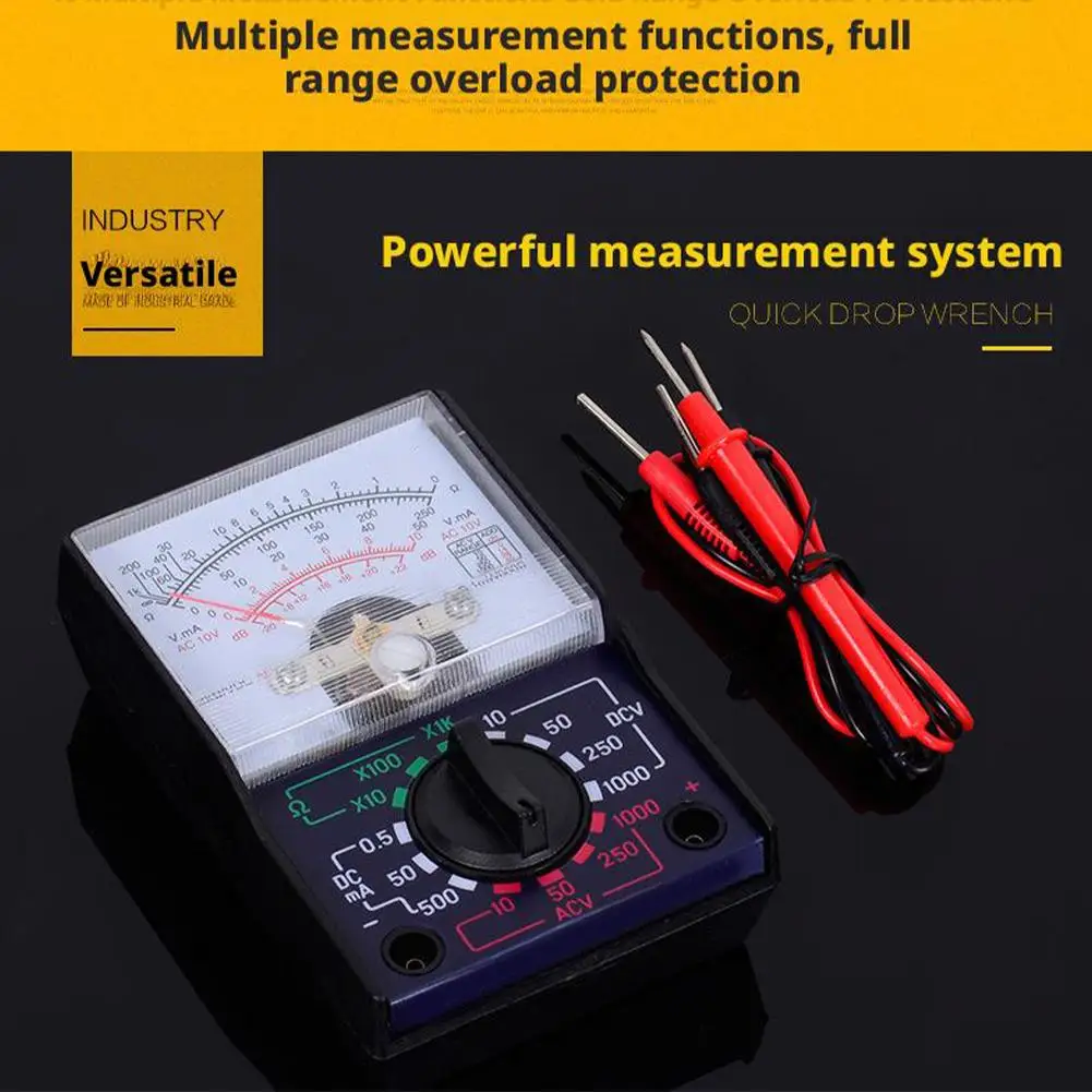 MF-110A Analog Multimeter With Test Pen Dc/ac Voltmeter Analog Meter 250ma Ammeter 250V Tester Mf-110a 1000V Multimet X1X6