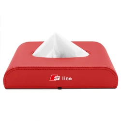 Deluxe Car Center Console Armrest Tissue Holder Box (1pc red For SLINE)