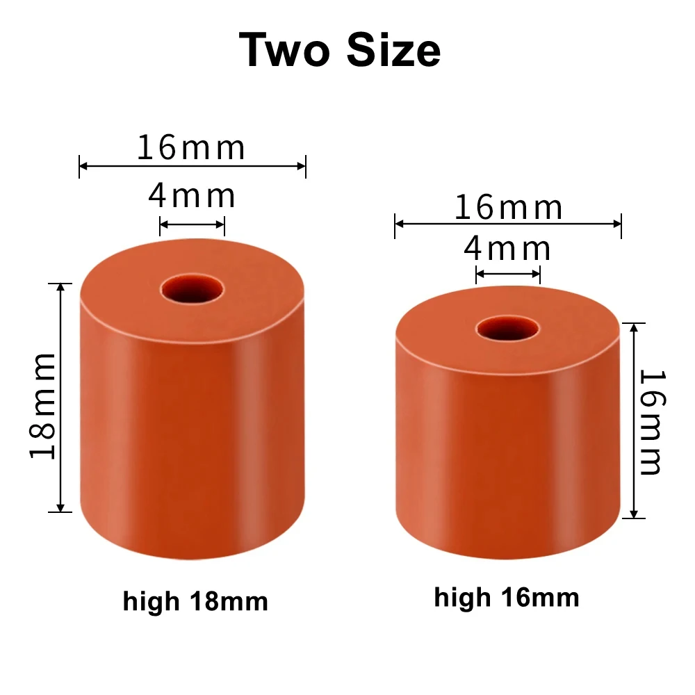 Kingroon-espaçador de Silicone de Alta Temperatura para Impressora 3d Nivelamento Coluna para Cr10 Cr10s Ender3 Peças da Impressora 3d 10 Pcs - Imagem 2