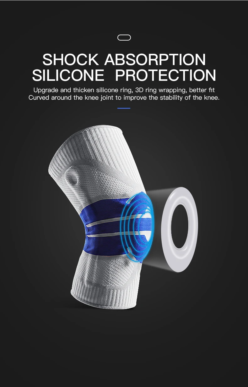 High Elastic Knee Support Brace Kneepads Adjustable Patella Basketball Volleyball Safety Guard Strap Protector Knee Pads