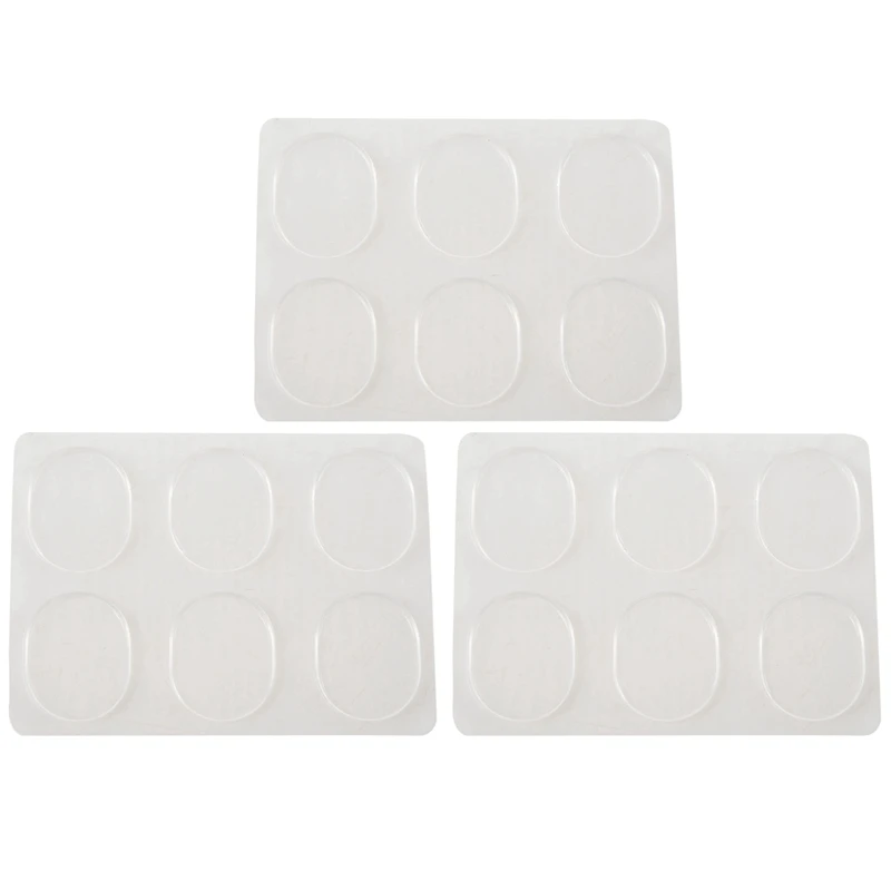 

18Pcs Snare Drum Mute Pad Drum Damper Gel Pads Snare Tom Drum Muffler Transparent Percussion Accessories(Transparent)