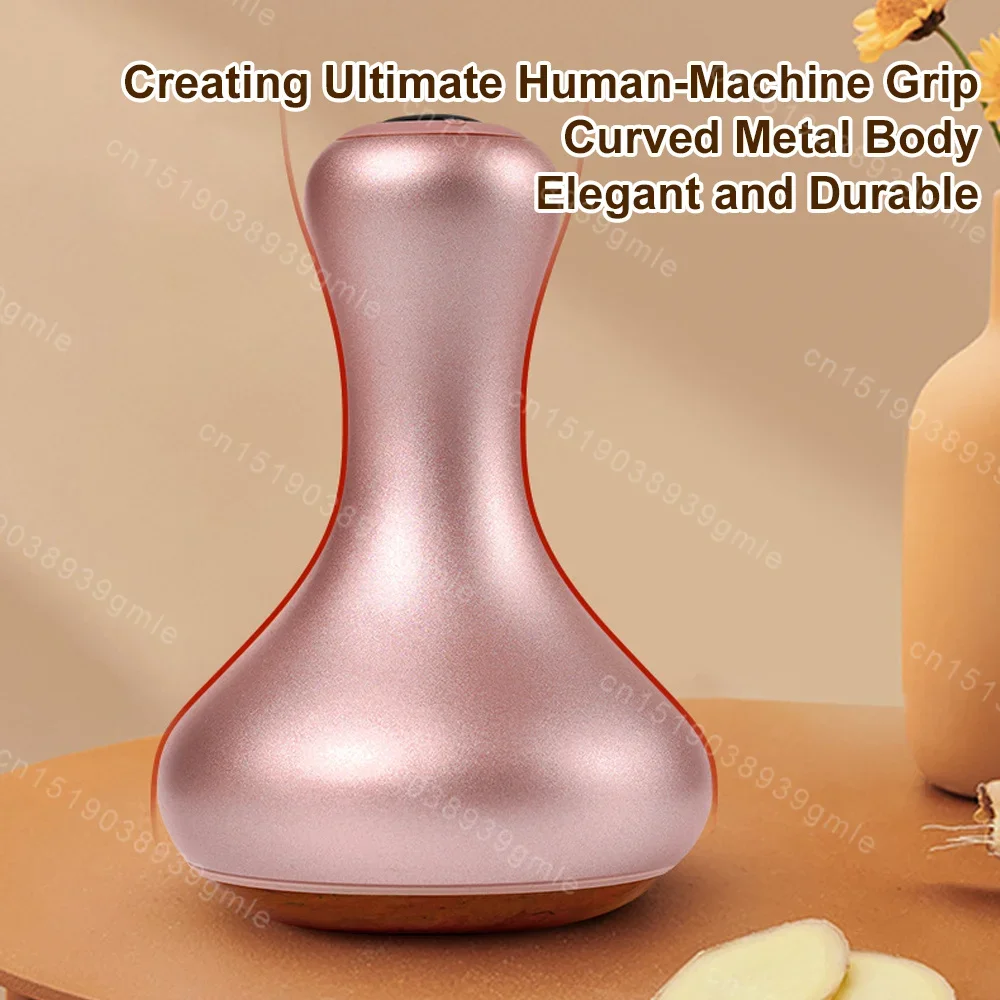 Electric Hot Stone Guasha Massager Vibration Lymphatic Drainage Fat Burner Body Detox Physiotherapy Back Waist Massage Scraping 5