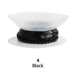 Extra - Long 15 - Foot Elastic Power Chain in 48 Vibrant Colors (Black 4)