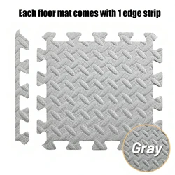 16-Piece Interlocking EVA Foam Fitness and Play Mat Set - 16 PCS (GRAY)