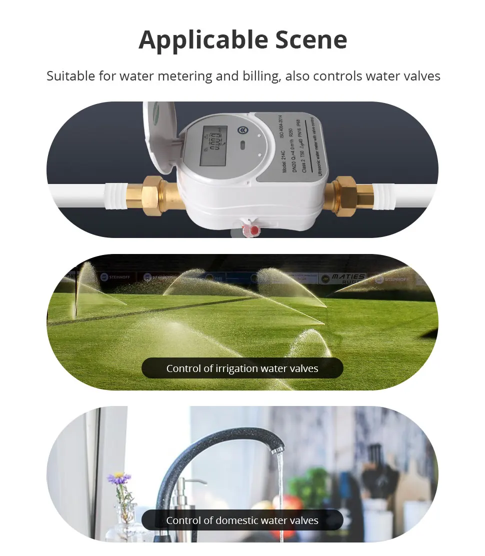 Zemismart Zigbee Smart Water Meter Valve Control Work with Tuya Hub Home Assista