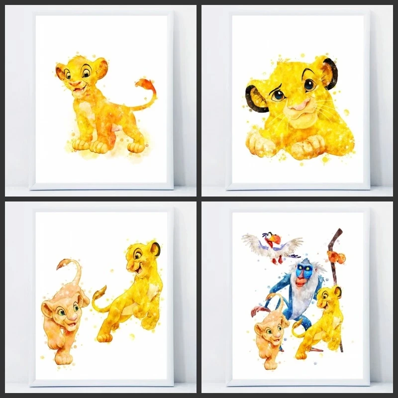 Disney Cartoon Lion King Simba Diamond Drawing Round/Square Bit Kit Ricamo Mosaico Strass Craft Per La Decorazione Domestica