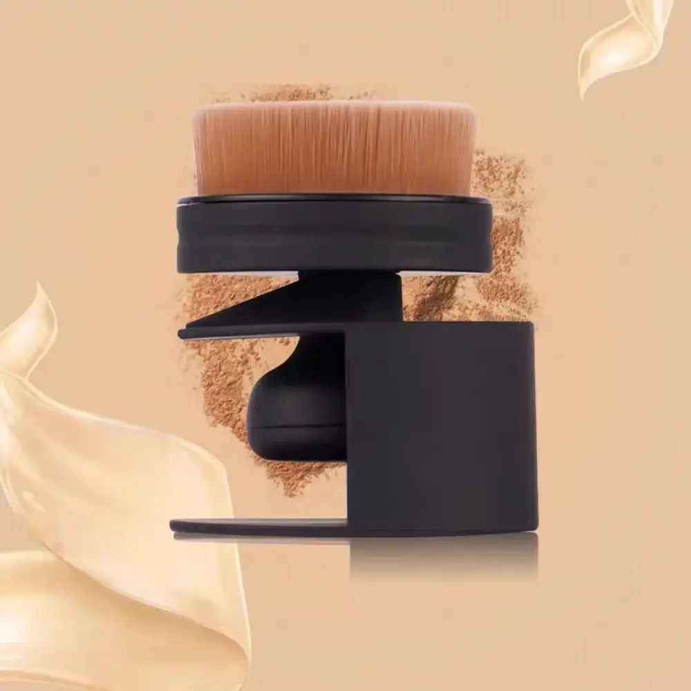 Professional Plastic Stamp Foundation Brush Multifunctional Handheld Flat Makeup Brush Nail Dusting Brush Makeup