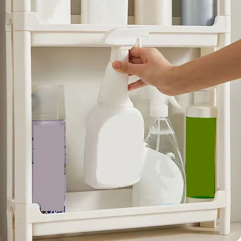 Narrow Storage Rack Behind The Door, Storage Cabinet, Bathroom and Kitchen Storage Rack, Multi-layer Space Saving Storage Rack 3