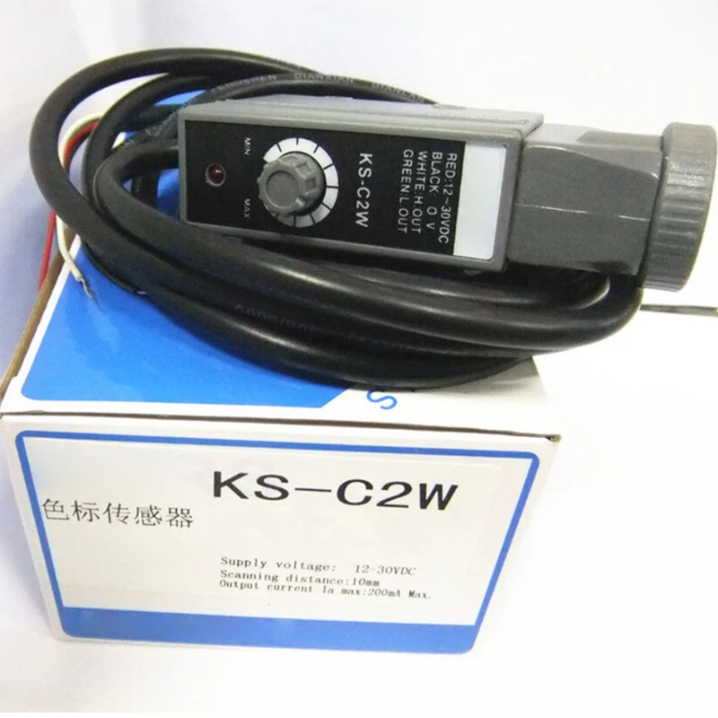 

KS-C2W KS-C2B KS-C2R KS-C2G Color Sensor Marking Photoelectric Eye New Original