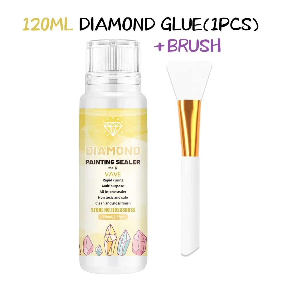 120ML/240ML Diamond Painting Sealer 5D Diamond Painting Art Glue Permanent  Hold & Shine Effect Sealer Diamond Painting Puzzles - AliExpress