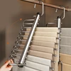 Folding Magic Pants Hangers 5/9layers Stainless Steel Space Saving Clothes Rack Organizer For Wardrobe Jeans Trousers Scarf 5