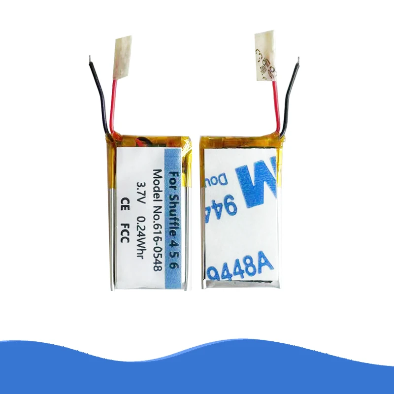 Originale Sostituisce 616-0548 A1373 65Mah 0.24Whr Batteria Per Shuffle 4 5 6 7 Lettore Mp3 4Th 5Th 6Th 7Th Per Ipod Batterie Akku