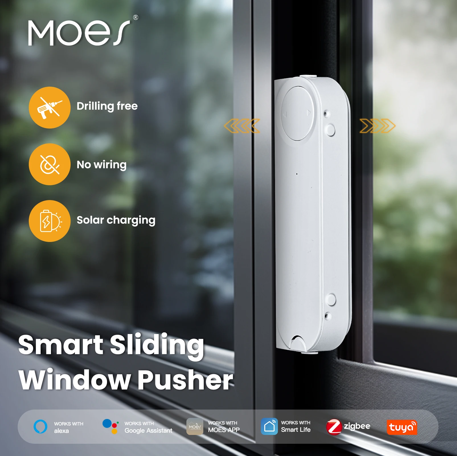 MOES Tuya ZigBee умный раздвижной стеклоподъемник