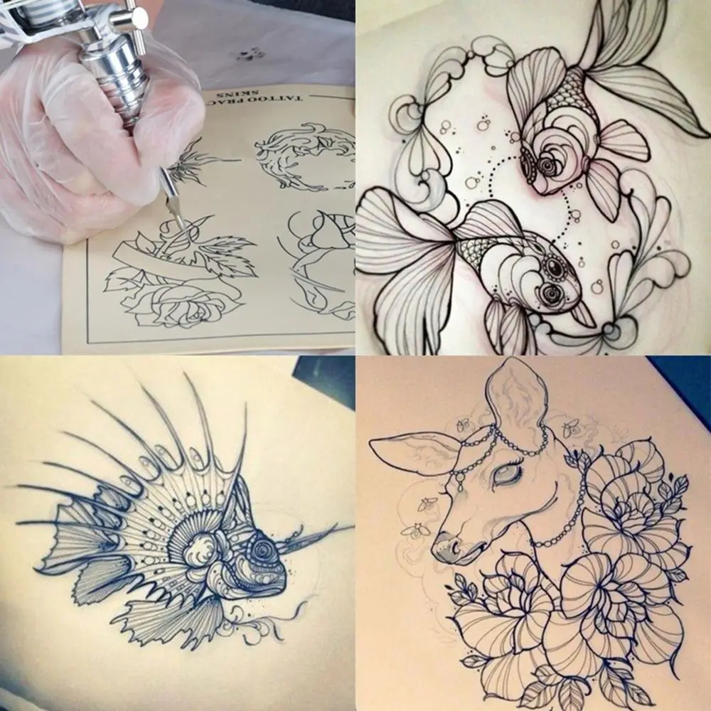 

Soft Leather Practice Skin Sheets Blank Tattoo Simulation Tattoo Needles Training Kits for Beginner