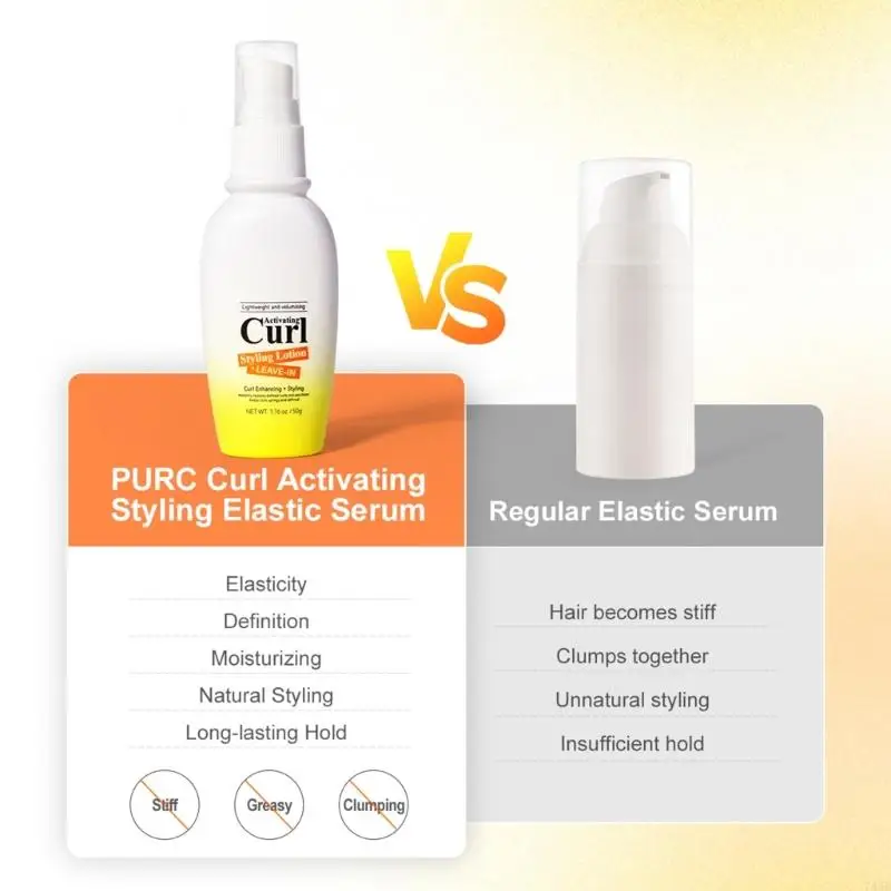 50g Activating Styling Elastic Serum for Woman Natural Styling Hair Serum T4MB