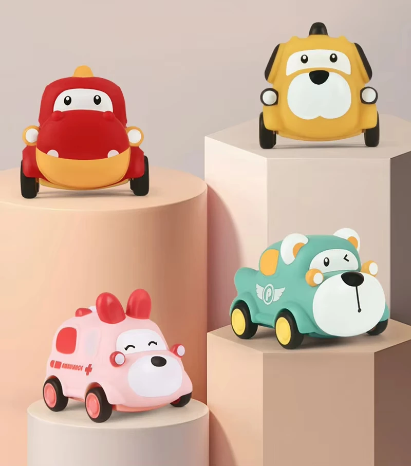 Children's Inertia Toy Vehicles Mini Racing Car Kids Educational Toy Fire Engine Ambulance Cars Models Boys Girls Birthday Gifts - 3