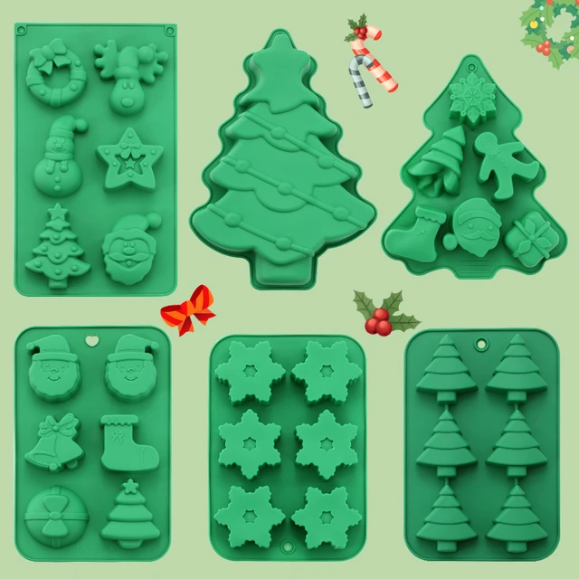 FAIS DU Silicone Mold Christmas Tree Sock Snowflake Chocolate