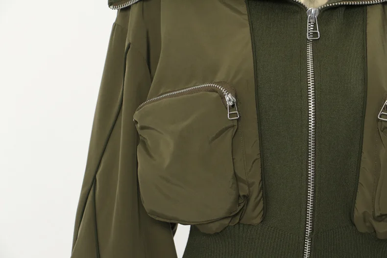 Casual Baseball Jacket for Women, Three-Dimensional Zipper Pocket, Large Lapel, 2024