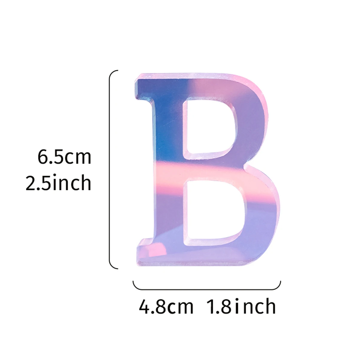 1 multi-color colorful acrylic English letter decoration, suitable for decorating the living room, bedroom, study