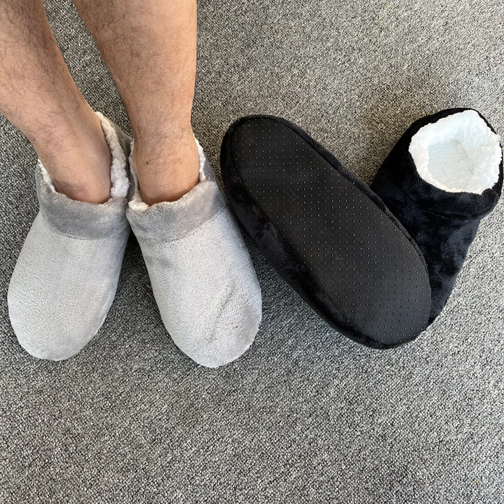 bekæmpe Robe ulæselig House Slippers Mens Winter Warm Plus Size Non slip Indoor Home Slippers  Male Boys Soft Comfy Fluffy Lazy Casual Floor Shoes Flat _ - AliExpress  Mobile