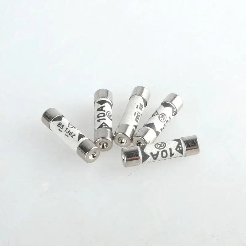 30pcs UK Standard 10A Fuses Ceramic Tube Fuses Mains Plugs Top for Home Use A2BB