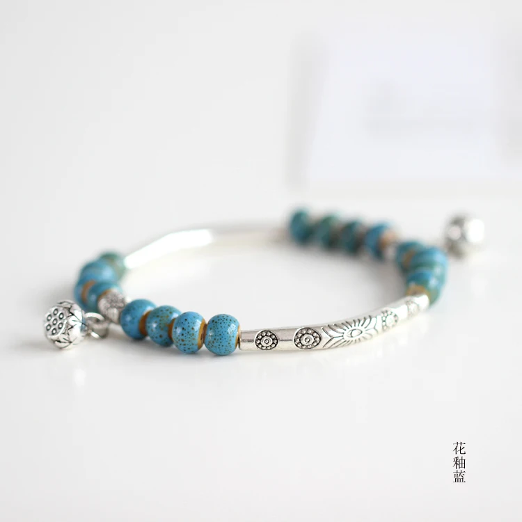 Ceramic bracelet Women's Ceramic hand made DIY Bracelets Artware Retro bracelet for woman girl gift Fashion Jewelery #1555