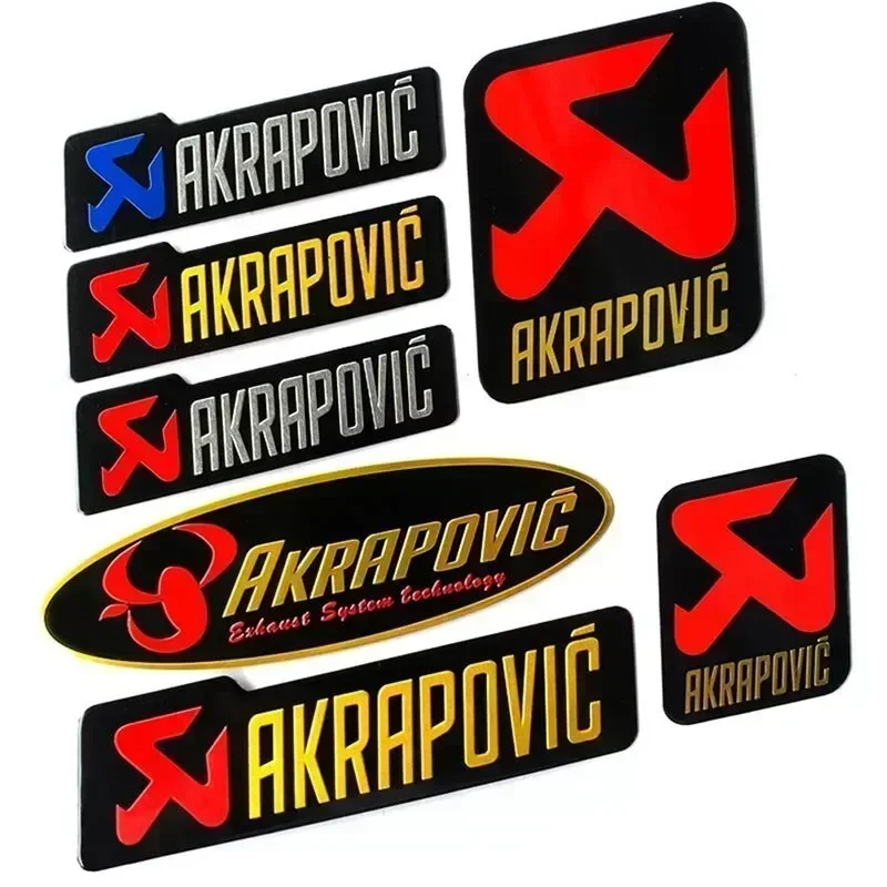 Motorcycle Stickers Vinyl Stickers Custom Stickers Motorcycle Accessories Motorcycle Exhaust Pipe Stickers Moto Aluminium Label Decal Waterproof Heat Resistant for Honda Yamaha Akrapovic Decals Racer