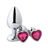 Heart Shaped Metal Anal Plug Sex Toys Stainless Smooth Steel Butt Plug Tail Crystal Jewelry Trainer for Women/Man Anal Dildo Gay 1