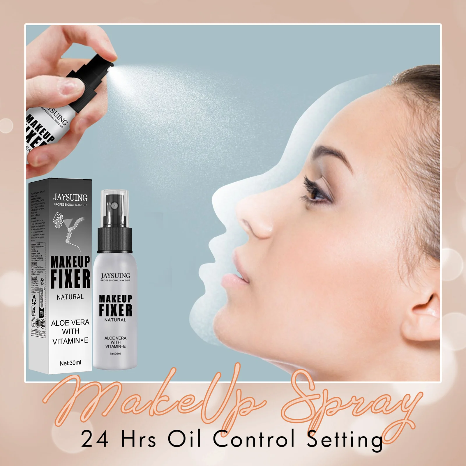 Quick Makeup Fixer Spray Waterproof Long Lasting Oil Control Refresh Fast Filming Foundation Finish Setting Face Hydrate Spray