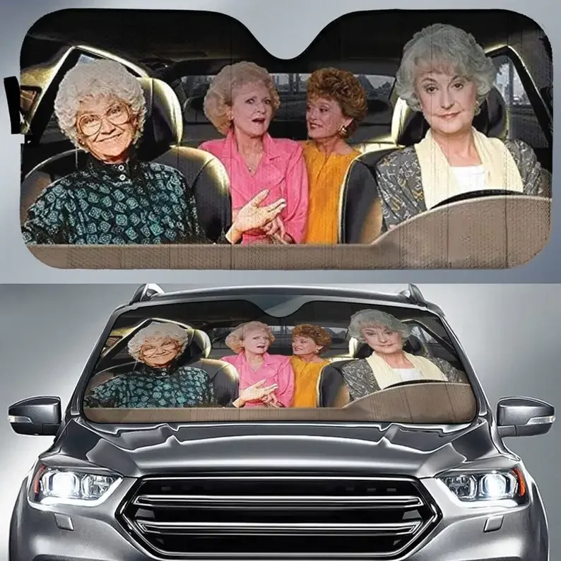 

Солнцезащитный козырек с изображением девушек из сериала Golden Girls Sitcom Blanche Devereaux Dorothy zborak Rose Nylund Sophia Petrillo для вождения автомобиля