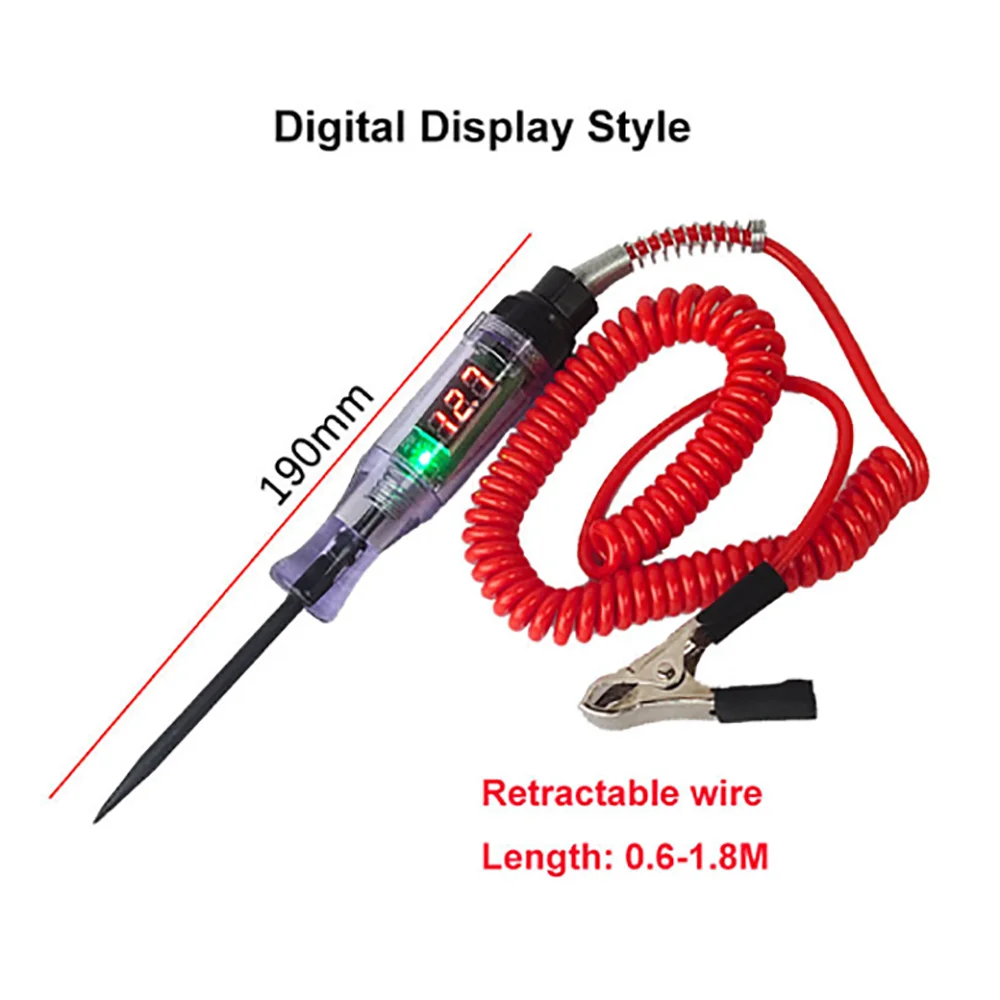 Auto Circuit Tester Truck Voltage Tester DC 6V 12V 24V Auto Diagnostic Probe Test Pen