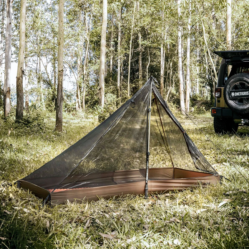 OneTigris 1-Person Mesh Inner Tent Camping Shelter with Waterproofed Tent Bathtub Floor for Tents Tarps Backpacking Hiking