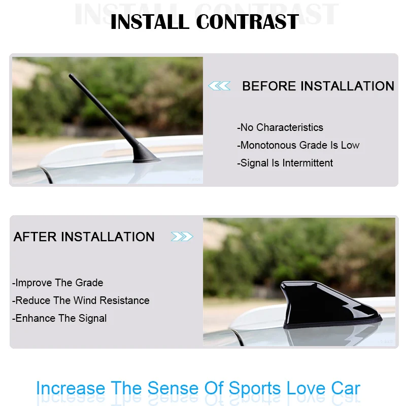 Car Shark Fin Antenna Auto FM Radio Aerials for Seat Ibiza BMW E87 Citroen  C3 C4 Mini Cooper Suzuki Swift Mazda 3 Exterior Parts - AliExpress