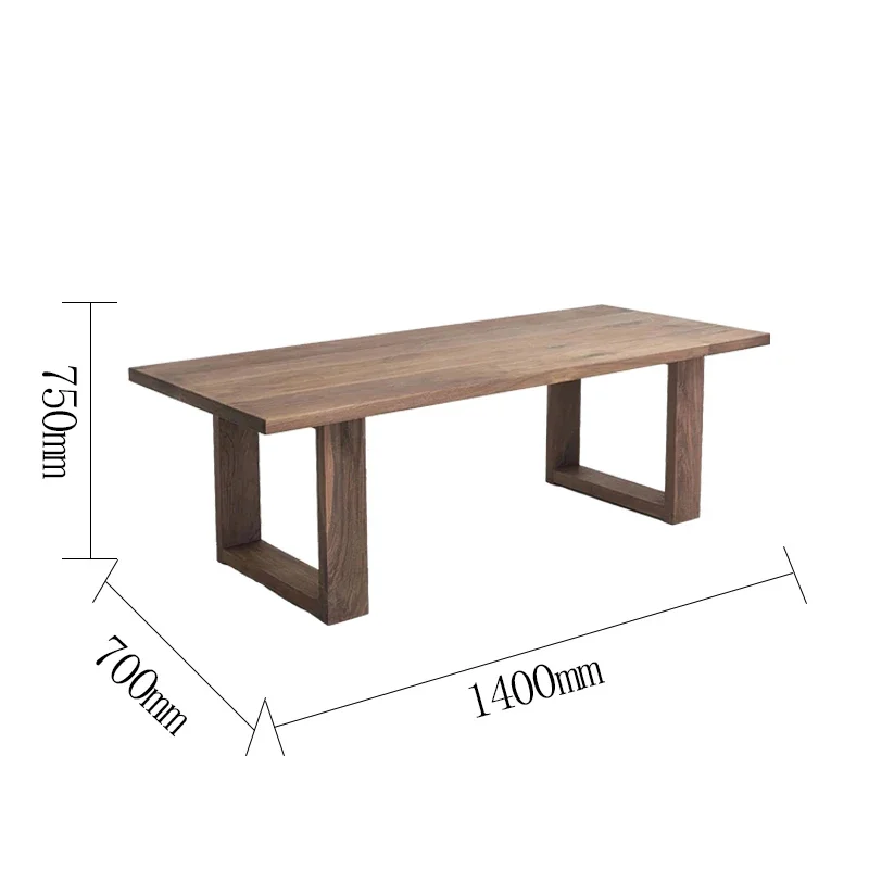 

North American Black Walnut Solid Wood Dining Table Rectangular Desk Dining Tea Table Conference Furniture