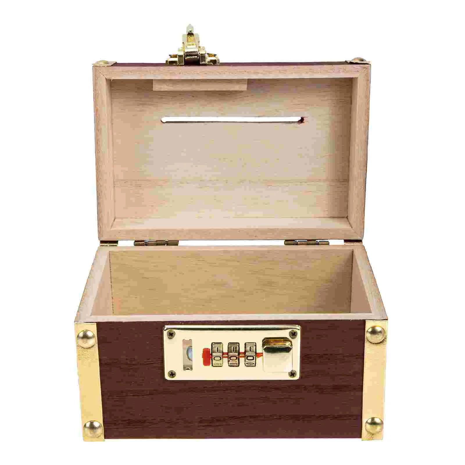 

Supvox Wooden Treasure Chest Vintage Decorative Box for Coins, Money, Jewelry and More