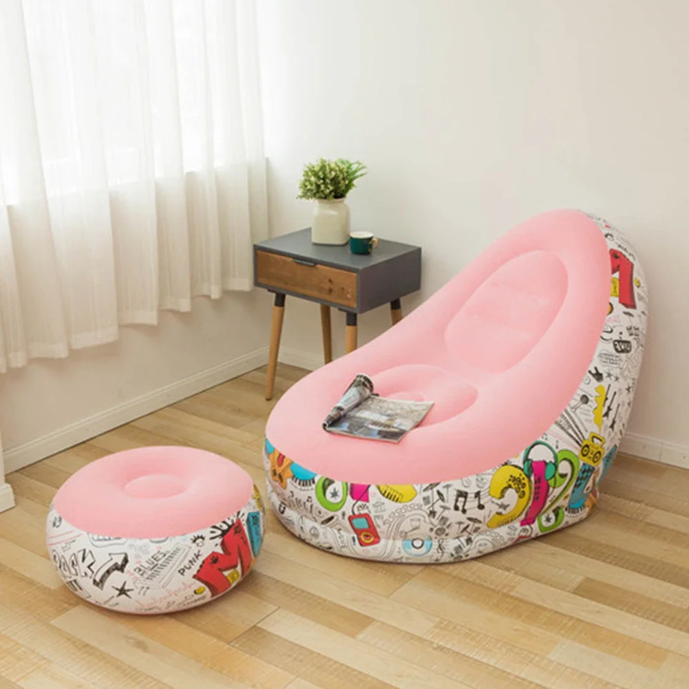 Home Decor Bag Chair Set Couch Seats Portable Outdoor Lazy Sofa Air Inflatable Indoor Living Room Foot Stool Bedroom Lounge