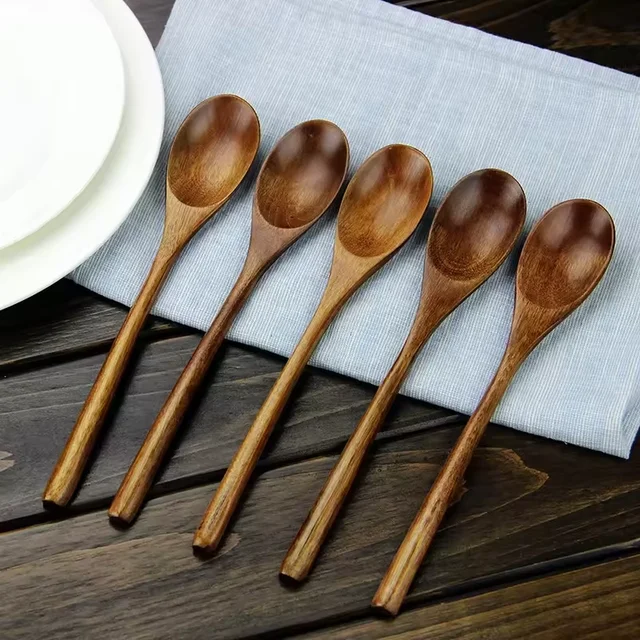 6Pcs Japanese-Style Wooden Spoon Set 3