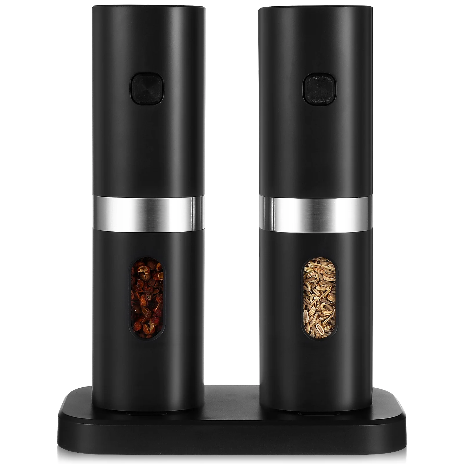 

Salt and Pepper Grinder Operated Pepper Mill Adjustable Coarseness Salt Pepper Shaker Automatic Grinder