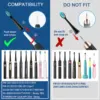 4 Pcs Electric Toothbrush Heads Compatible with Fairywill D7/D8/FW507/FW508/FW551/917/959/SG-E9 Moderately Soft Bristles Brush 2