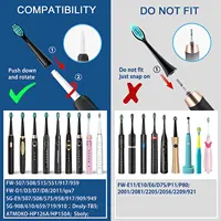 4 Pcs Electric Toothbrush Heads Compatible with Fairywill D7/D8/FW507/FW508/FW551/917/959/SG-E9 Moderately Soft Bristles Brush 2