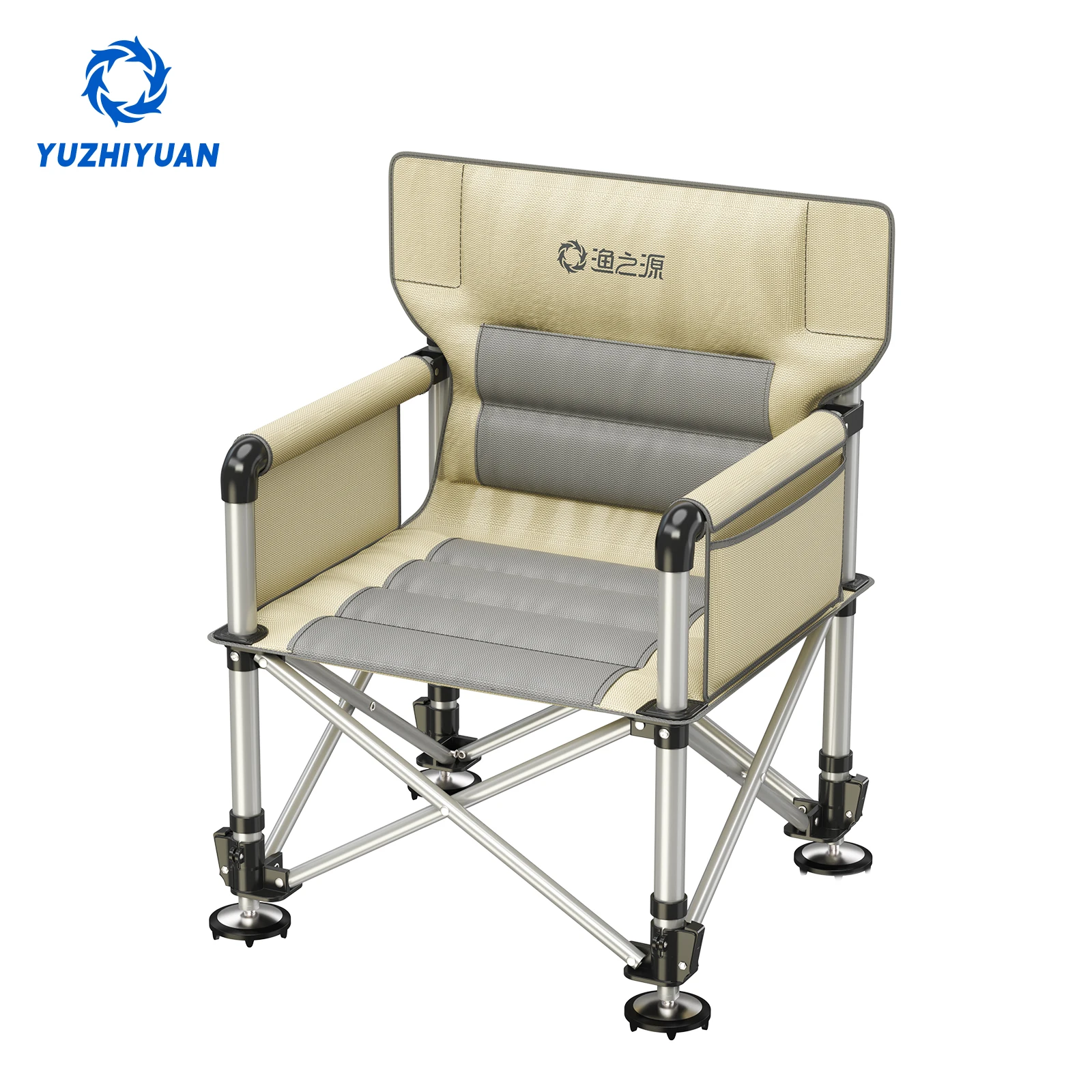 Chaise de pêche tout-terrain pliable et portable pour pêche de bordure et loisirs extérieurs