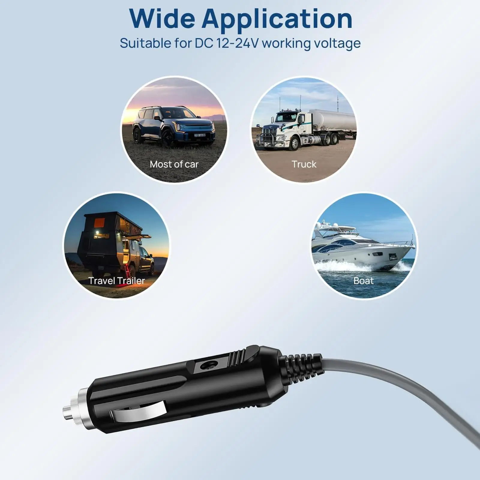 For Starlink DC Power Cable Direct to Cigarette 12V Adapter Power Cable for 16FT/5M Starlink Mini Waterproof DC Male to Lighter